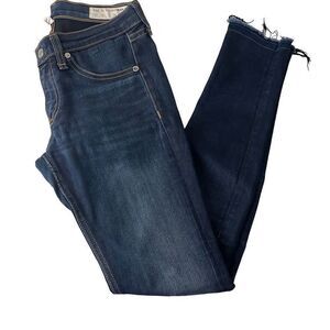 RAG & BONE women's skinny blue jeans sz 26 stretch casual raw hem